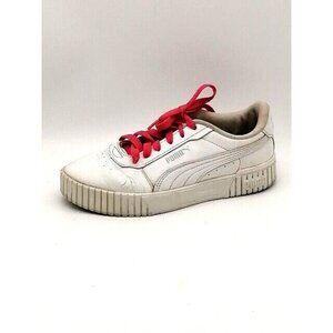 Puma‎ Womens Sneakers White Pink Lace Up Athletic Shoe Padded Round Toe 6.5
